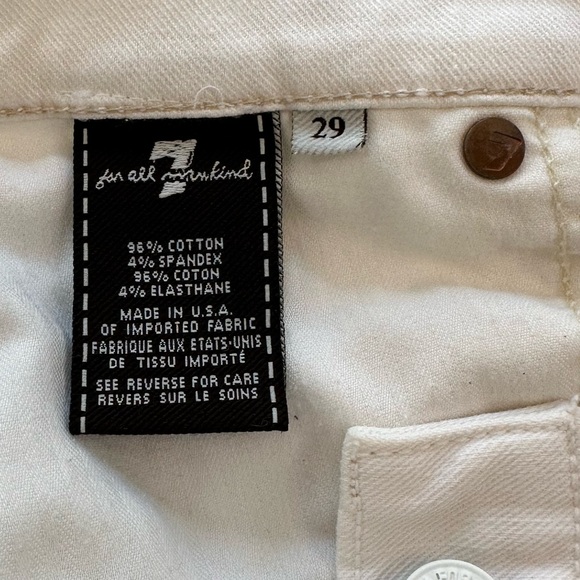 7 For All Mankind White Bootcut Jeans Women’s Size 29 - Picture 7 of 11